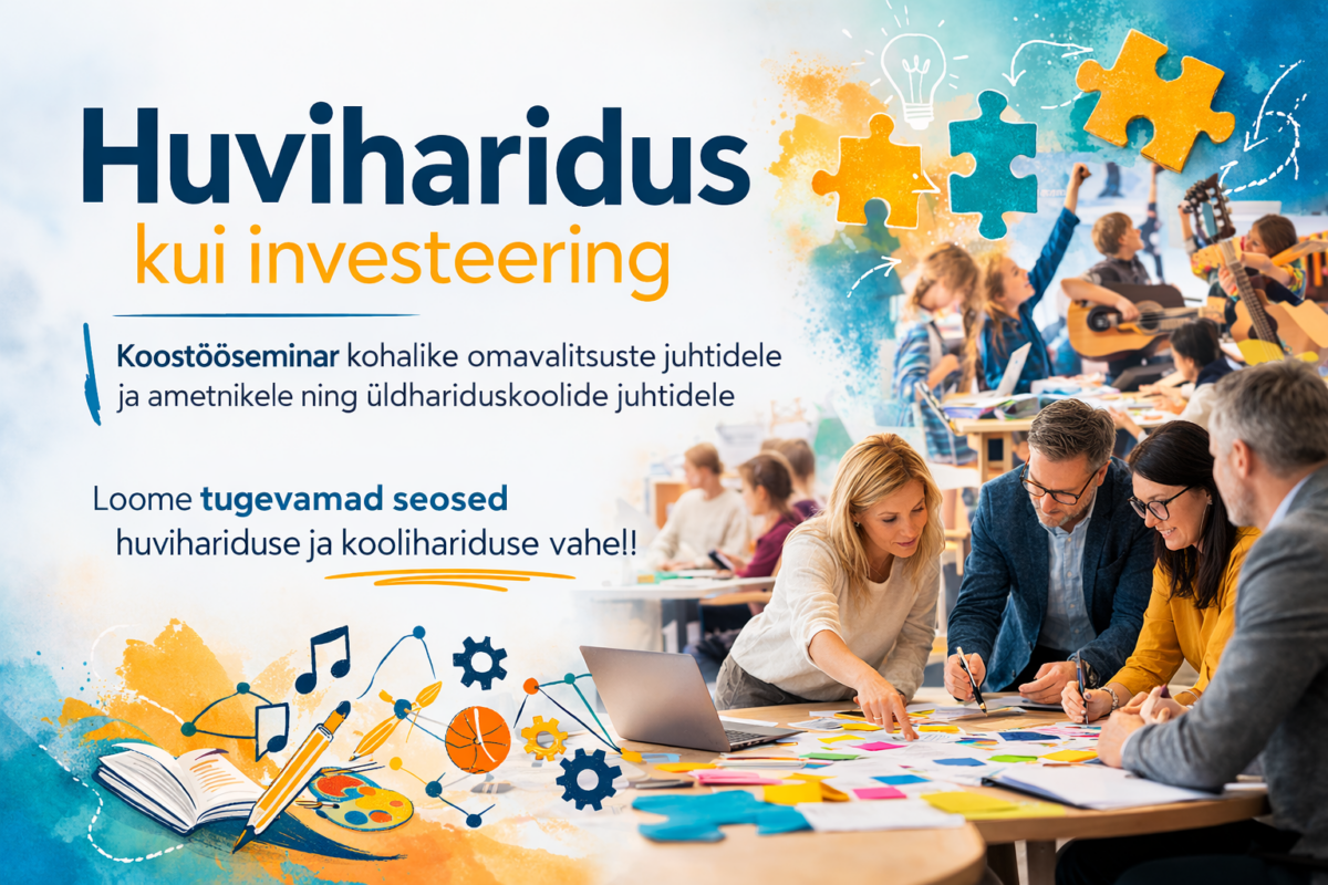 Eesti Huvikoolide Liit kutsub koostööseminarile, mille eesmärk on arutleda selle üle, kuidas luua tugevamaid seoseid huvihariduse ja üldhariduse vahel. Eesti In